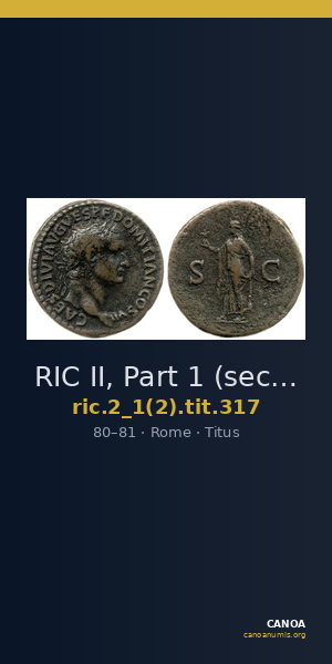 RIC II, Part 1 (second edition) Titus 317 — CANOA