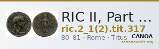 RIC II, Part 1 (second edition) Titus 317 — CANOA