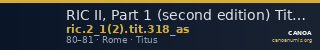 RIC II, Part 1 (second edition) Titus 318 (as) — CANOA
