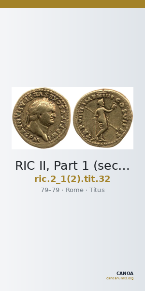RIC II, Part 1 (second edition) Titus 32 — CANOA