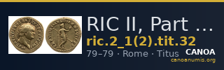 RIC II, Part 1 (second edition) Titus 32 — CANOA