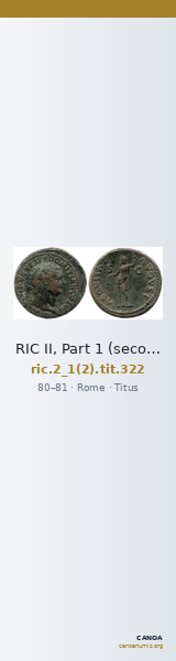 RIC II, Part 1 (second edition) Titus 322 — CANOA