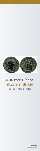 RIC II, Part 1 (second edition) Titus 326 — CANOA