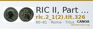 RIC II, Part 1 (second edition) Titus 326 — CANOA