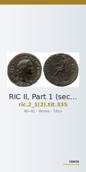 RIC II, Part 1 (second edition) Titus 335 — CANOA