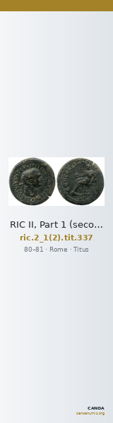 RIC II, Part 1 (second edition) Titus 337 — CANOA