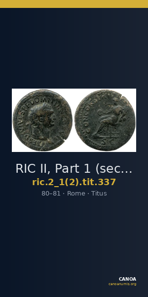 RIC II, Part 1 (second edition) Titus 337 — CANOA