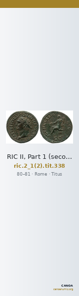 RIC II, Part 1 (second edition) Titus 338 — CANOA