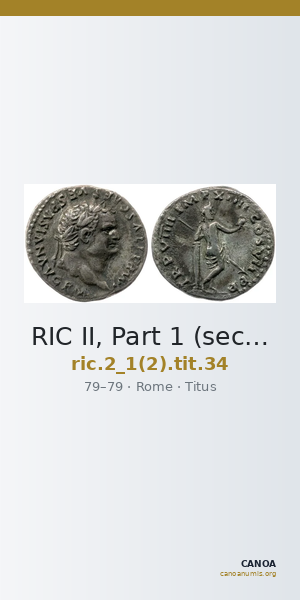 RIC II, Part 1 (second edition) Titus 34 — CANOA
