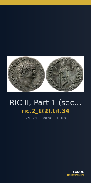 RIC II, Part 1 (second edition) Titus 34 — CANOA