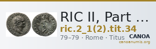 RIC II, Part 1 (second edition) Titus 34 — CANOA