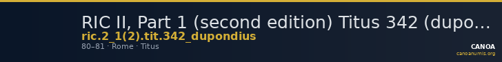 RIC II, Part 1 (second edition) Titus 342 (dupondius) — CANOA