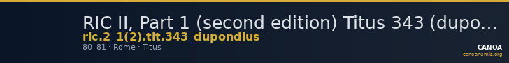RIC II, Part 1 (second edition) Titus 343 (dupondius) — CANOA