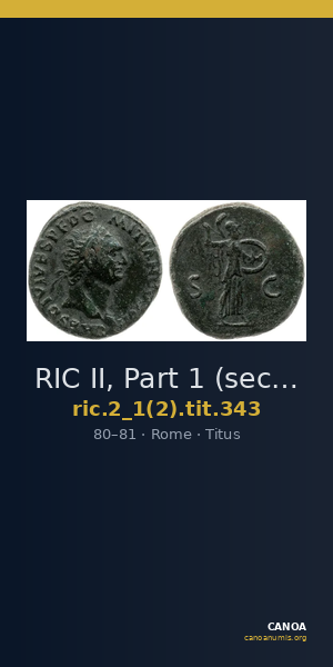 RIC II, Part 1 (second edition) Titus 343 — CANOA