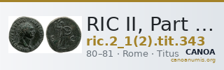 RIC II, Part 1 (second edition) Titus 343 — CANOA