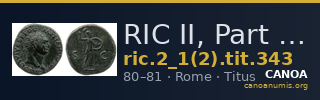 RIC II, Part 1 (second edition) Titus 343 — CANOA