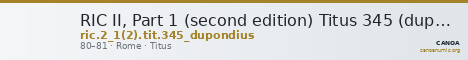 RIC II, Part 1 (second edition) Titus 345 (dupondius) — CANOA