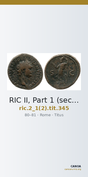 RIC II, Part 1 (second edition) Titus 345 — CANOA