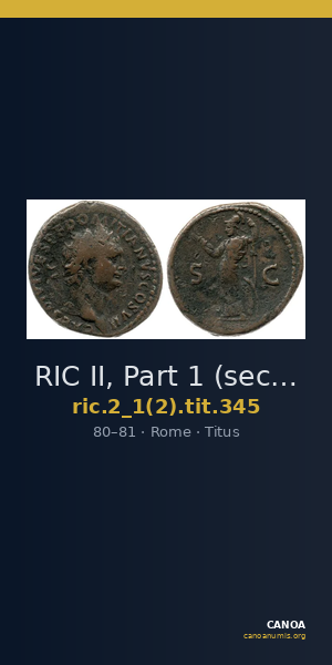 RIC II, Part 1 (second edition) Titus 345 — CANOA