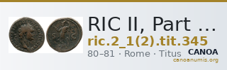 RIC II, Part 1 (second edition) Titus 345 — CANOA