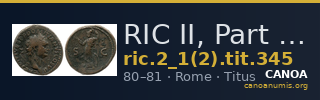 RIC II, Part 1 (second edition) Titus 345 — CANOA