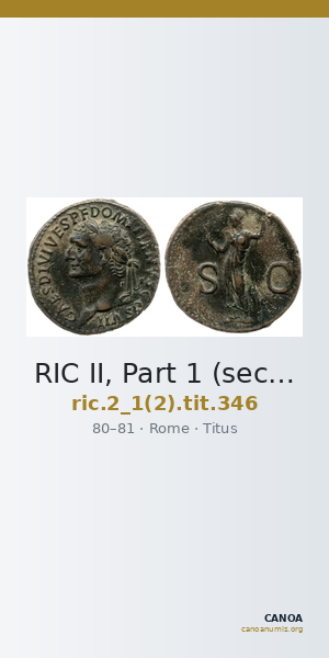 RIC II, Part 1 (second edition) Titus 346 — CANOA
