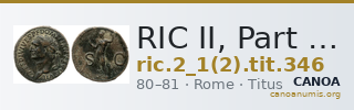 RIC II, Part 1 (second edition) Titus 346 — CANOA