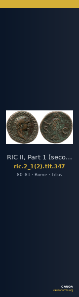 RIC II, Part 1 (second edition) Titus 347 — CANOA