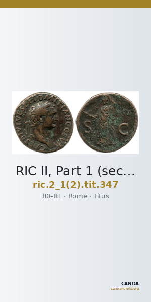 RIC II, Part 1 (second edition) Titus 347 — CANOA
