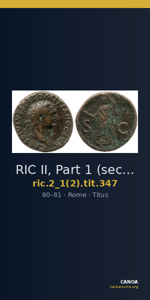 RIC II, Part 1 (second edition) Titus 347 — CANOA