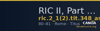 RIC II, Part 1 (second edition) Titus 348 (as) — CANOA