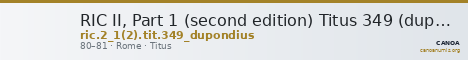 RIC II, Part 1 (second edition) Titus 349 (dupondius) — CANOA