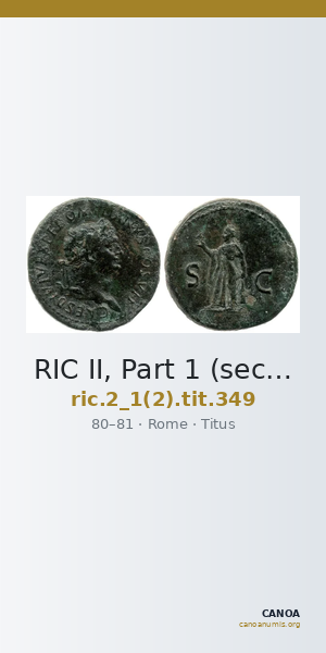 RIC II, Part 1 (second edition) Titus 349 — CANOA