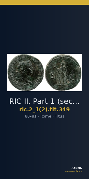 RIC II, Part 1 (second edition) Titus 349 — CANOA