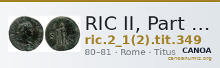RIC II, Part 1 (second edition) Titus 349 — CANOA
