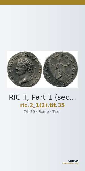 RIC II, Part 1 (second edition) Titus 35 — CANOA