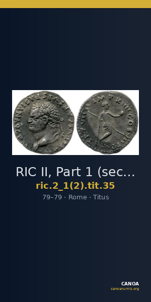 RIC II, Part 1 (second edition) Titus 35 — CANOA