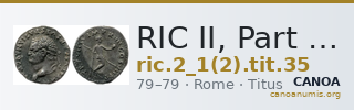 RIC II, Part 1 (second edition) Titus 35 — CANOA