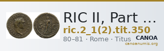 RIC II, Part 1 (second edition) Titus 350 — CANOA