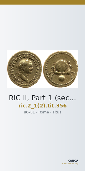 RIC II, Part 1 (second edition) Titus 356 — CANOA