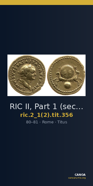 RIC II, Part 1 (second edition) Titus 356 — CANOA