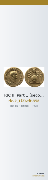 RIC II, Part 1 (second edition) Titus 358 — CANOA
