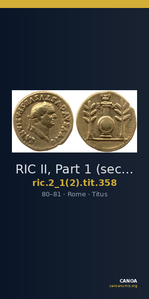 RIC II, Part 1 (second edition) Titus 358 — CANOA