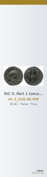 RIC II, Part 1 (second edition) Titus 359 — CANOA