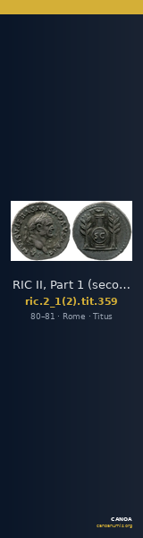 RIC II, Part 1 (second edition) Titus 359 — CANOA