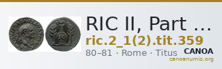 RIC II, Part 1 (second edition) Titus 359 — CANOA