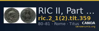 RIC II, Part 1 (second edition) Titus 359 — CANOA
