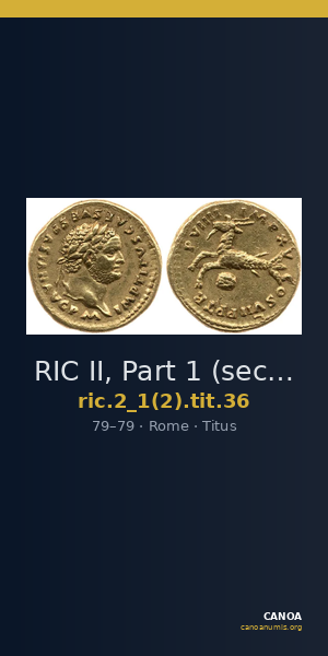 RIC II, Part 1 (second edition) Titus 36 — CANOA