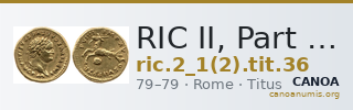 RIC II, Part 1 (second edition) Titus 36 — CANOA