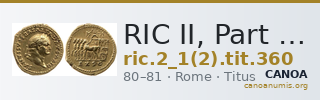 RIC II, Part 1 (second edition) Titus 360 — CANOA